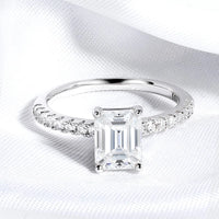 Emerald Cut Moissanite Ring