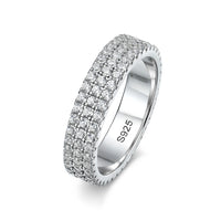 Two Layer Moissanite Stud Ring