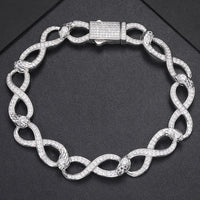 Moissanite infinity bracelet