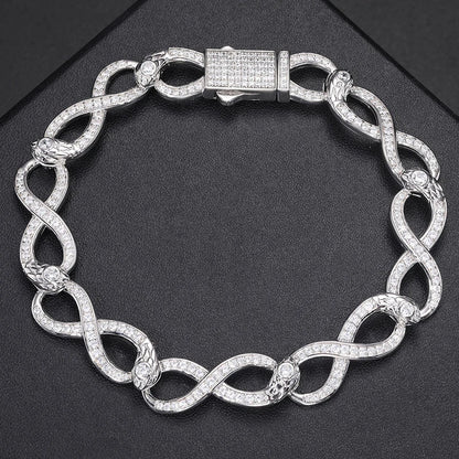 Moissanite infinity bracelet