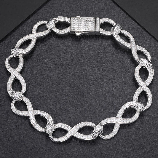 Moissanite infinity bracelet