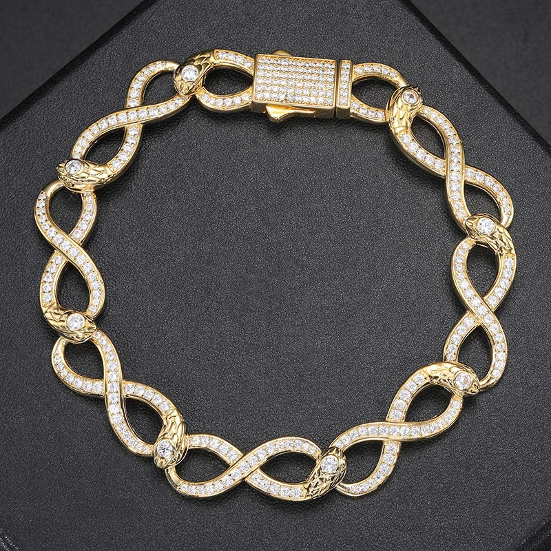 Moissanite infinity bracelet