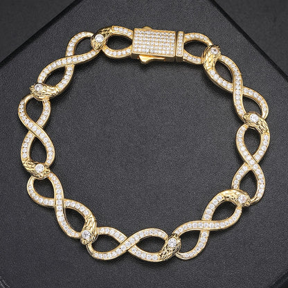 Moissanite infinity bracelet