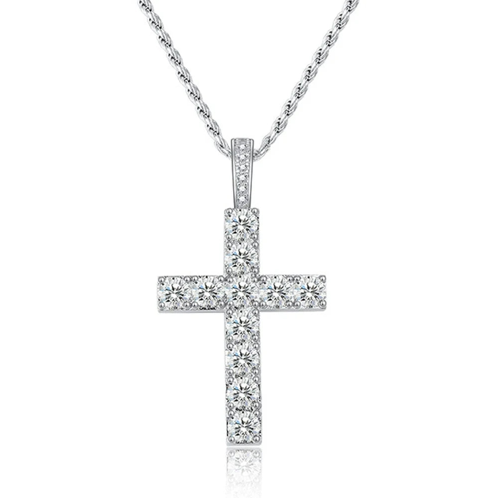 Moissanite Cross Necklace