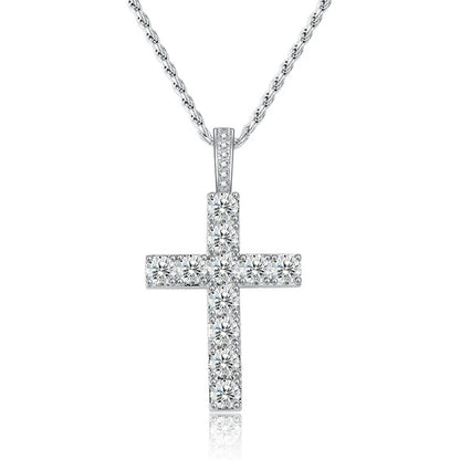 Moissanite Cross Necklace