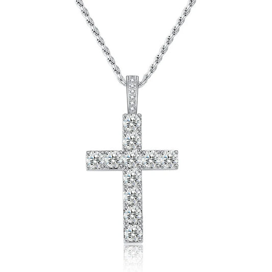 Moissanite Cross Necklace