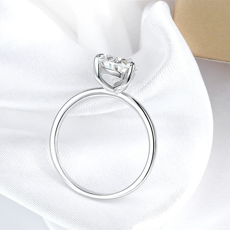 Pear Cut Moissanite Solitaire Ring