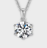 Moissanite Stud Necklace