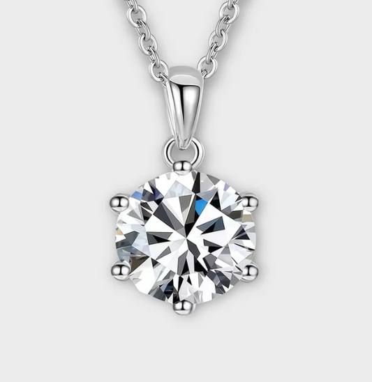 Moissanite Stud Necklace