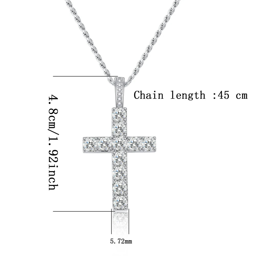 Moissanite Cross Necklace