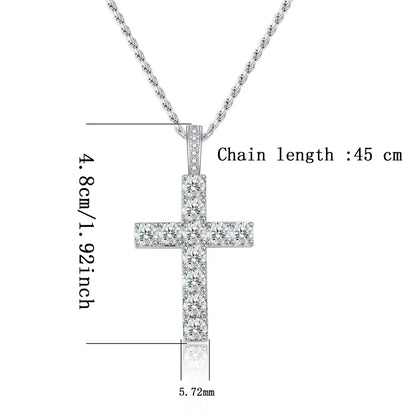 Moissanite Cross Necklace