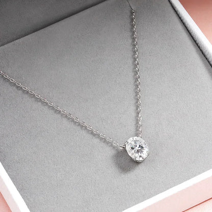 Moissanite Stud Necklace